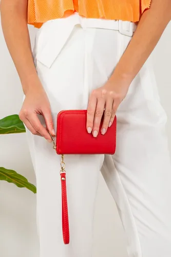 Vista 6 de LOVESOME Cartera pequeña con cremallera alrededor de la muñeca para mujer