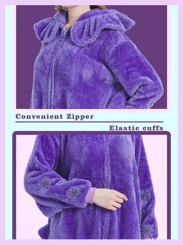 Vista 7 de Magicalani Unisex Adult Animal Onesie Pajamas, Women's and Men's Anime Cosplay Sleepwear, One Piece Halloween Costume