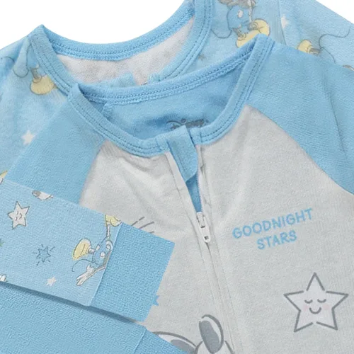 Vista 3 de Disney Paquete de 2 mamelucos con cremallera para bebé, Mickey y Minnie Mouse, Rey León, Dálmatas, pijamas para niñas recién nacidas y niños