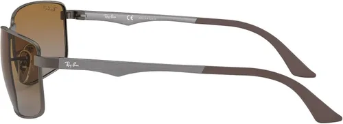 Vista 4 de Ray-Ban Gafas de sol rectangulares de metal RB3498 para hombre