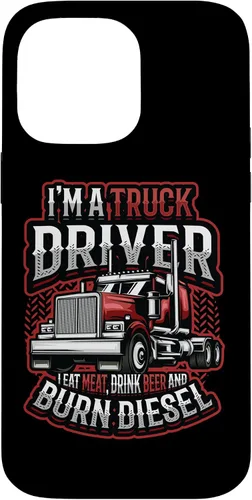 Vista 21 de Truck Driver Eat Meat Drink Beer and Burn Diesel Semi Truck Case for iPhone 17