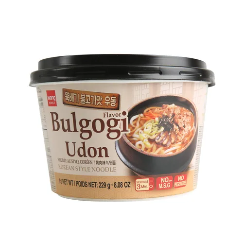 Vista 9 de Wang Tazón de fideos Udon con sabor a Bulgogi Korean BBQ – Sin MSG añadido, sin conservantes – 290 calorías por comida – Comida conveniente e
