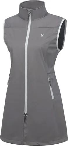 Vista 22 de Little Donkey Andy Chaleco Softshell Ligero para Mujer, Chaqueta sin Mangas Resistente al Viento para Correr, Senderismo y Viajes Negro