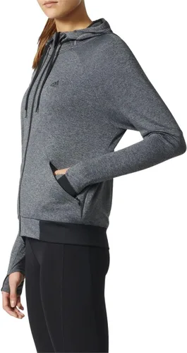 Vista 2 de adidas Performance de entrenamiento sudadera de mujer # bk7678, S, Gris jaspeado oscuroo