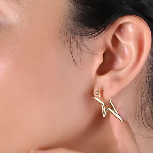 Vista 52 de Gempires - Aretes ligeros y gruesos, delicados y minimalistas, hipoalergénicos, chapados en oro, sin deslustre, diseño clásico, para uso diario