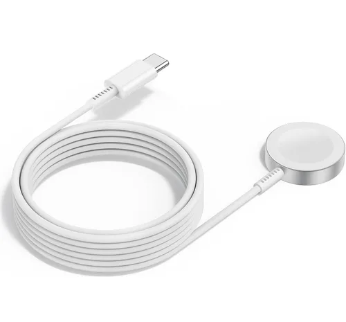 Vista 14 de Cargador de Apple Watch mejorado, cargador rápido magnético, adaptador de enchufe USB C con cable de carga rápida inalámbrico portátil de 3 pies