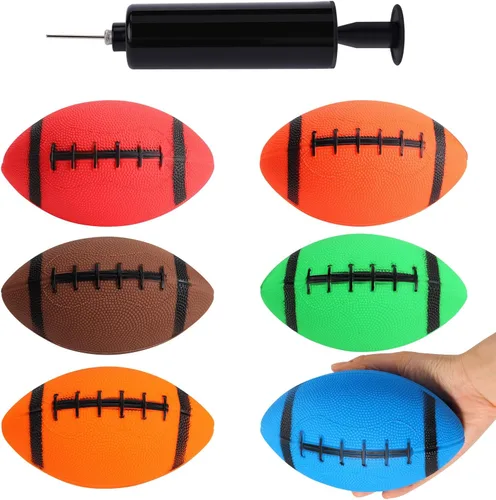 Vista 9 de Shindel 6 piezas mini balones de fútbol inflables, balones de fútbol impermeables de 6.3 pulgadas, juguetes para niños perfectos para juegos al aire