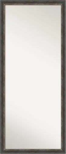 Vista 10 de Amanti Art Espejo de longitud completa no biselado (64.5 x 28.5 pulgadas), marco marrón medio Alta - Espejo de piso, espejo de pared, marrón