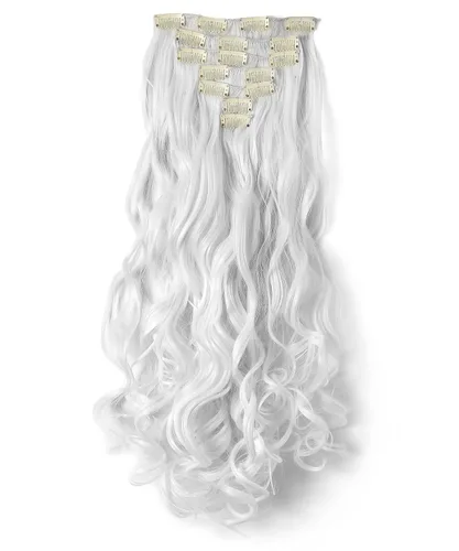 Vista 19 de OneDor® Extensiones de cabello sintético rizado de 20 pulgadas, 7 unidades, 4.53 oz (#99J rojo vino)