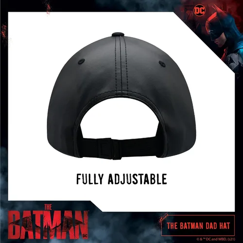Vista 3 de Concept One The Batman Dad - Gorra de béisbol para adultos con diseño de armadura con ala plana, color negro, talla única, Negro