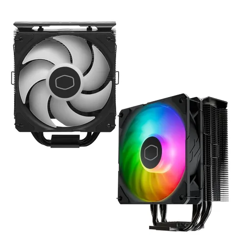 Vista 13 de Cooler Master Enfriador de aire de CPU Hyper 212 RGB Black Edition, ventilador SF120R RGB, 4 tubos de calor CD 2.0, negro metálico anodizado, aletas