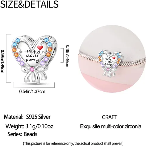 Vista 34 de KUNSIR Los abalorios se adaptan a pulseras Pandora para mujer, plata de ley 925, cuentas colgantes de joyería para niñas, dijes de feliz cumpleaños