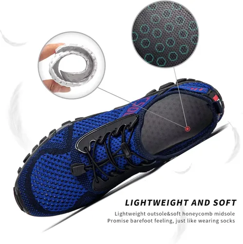 Vista 3 de SOBASO Zapatos de agua para mujeres y hombres, secado rápido, para natación, playa, zapatos acuáticos para deportes acuáticos, buceo, senderismo