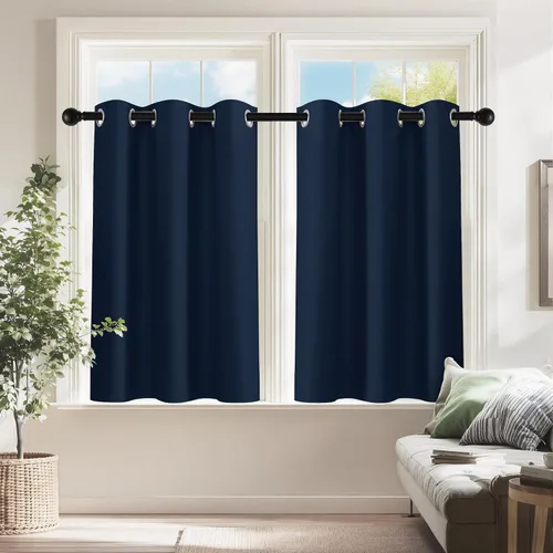 Vista 82 de PONY DANCE Cortinas para Autocaravana de 24 pulgadas de Largo, Cortinas Cortas para Baño y Cocina, Mini Cortinas de Privacidad para Camper