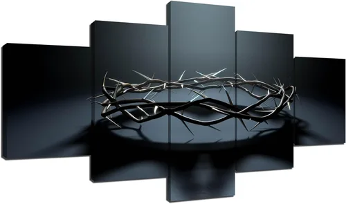 Vista 9 de Lienzo impreso con texto en inglés «The Cross of Jesucristo» (La cruz de Jesucristo), cuadro cristiano religioso, arte de pared, pintura