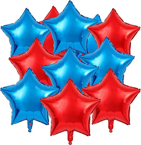Vista 33 de Globos de estrella beige de 18 pulgadas, 10 globos de Mylar de forma estrella beige con revestimiento metálico de helio para decoraciones de fiesta