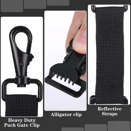 Vista 3 de Yingzhao 2 Pieces Firefighter Glove Clip for Work Safety Glove Holder Strap Belt Clip for Work Firefighter Rescue