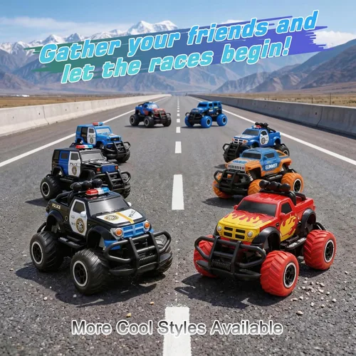 Vista 9 de Pup Go Mini Remote Control Police Car Toy for Kids 3 4 5 6 7 Year Old