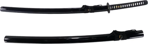 Vista 2 de MAKOTO Handmade Sharp Katana Samurai Sword, Black, Choose Your Tsuba Negro