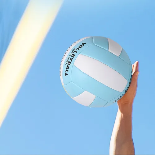 Vista 6 de ABAJI Pelota oficial de voleibol más gruesa de poliuretano impermeable antiexplosión 15+ años para niños y niñas, juego de entrenamiento