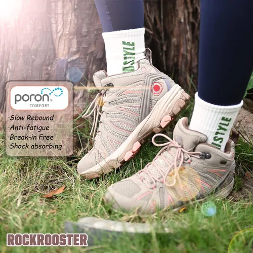 Vista 4 de ROCKROOSTER Bedrock - Botas de senderismo impermeables para mujer, transpirables, para exteriores, (OT21066)