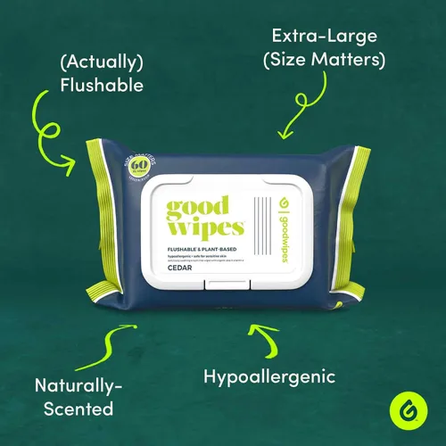 Vista 2 de goodwipes Toallitas desechables para glúteos hechas con vitamina E y aloe, dispensador de toallitas húmedas suaves y suaves para uso doméstico