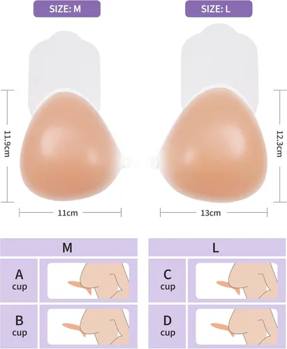 Vista 5 de Sujetador adhesivo sin tirantes para mujer, adhesivo invisible push up sujetador de silicona para levantamiento de senos sin espalda vestido sin