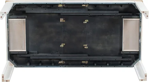 Vista 9 de Juego de comedor de madera de 7 piezas, mesa extensible multifuncional con hojas de 12 pulgadas y 2 cajones, más 6 cómodas sillas de comedor