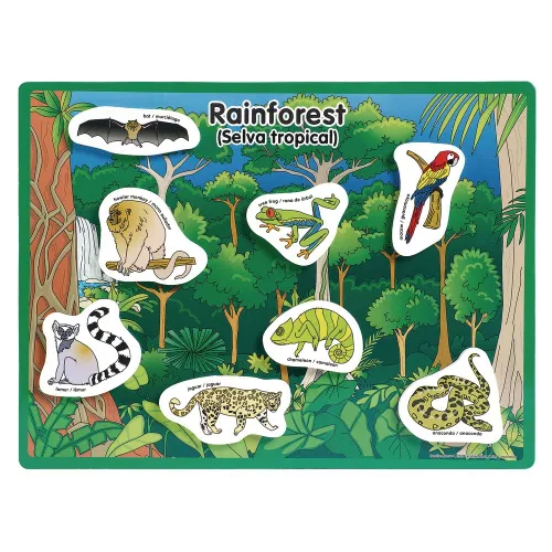 Vista 7 de Excellerations Animales en sus hábitats 6 tableros de rompecabezas herramienta de actividad de aprendizaje para niños (48 piezas)