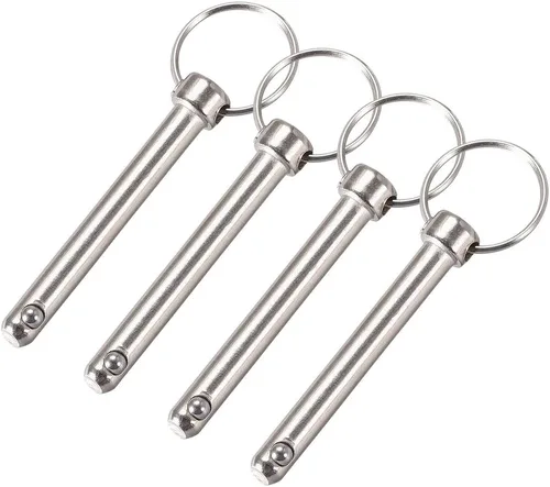 Vista 4 de uxcell Pin de liberación rápida 6mmX45mm Marine Hardware para barco Bimini Bisagra cubierta superior 4 piezas