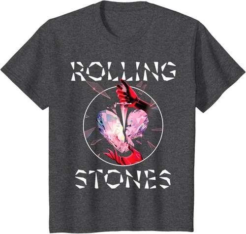 Vista 12 de Camiseta oficial de The Rolling Stones HD Prism Heart, Negro