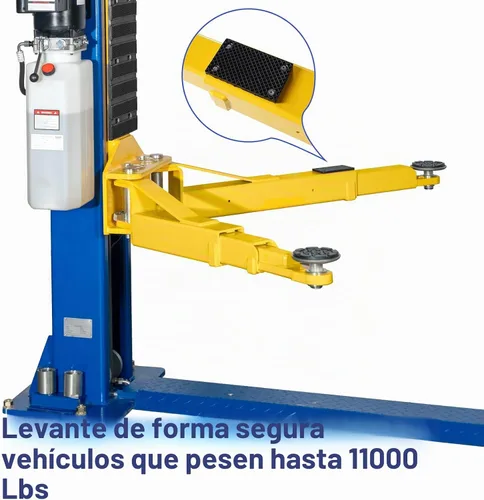 Vista 6 de BILT HARD Elevador de coche de 2 postes de 11000 libras, elevador automático de piso libre con motor de 220V 3HP y liberación de doble bloqueo