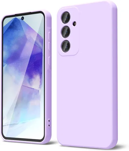 Vista 253 de oakxco Funda para teléfono Samsung Galaxy A12 con agarre de silicona líquida, linda delgada fina suave cubierta de gel de goma TPU lisa para mujeres