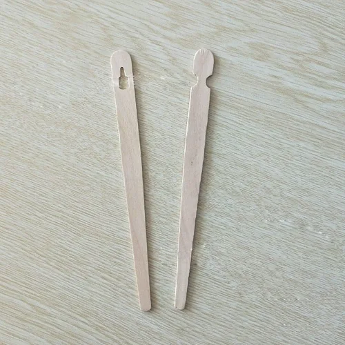 Vista 5 de Mayata 100 palillos de madera de 5.9 in / pinzas de madera para buffet de madera/pinzas desechables/pinzas de madera para pan/palillos planos