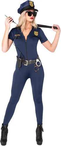 Vista 8 de Spooktacular Creations Disfraz de policía para mujeres adultas para fiesta de disfraces de Halloween juegos de rol de policía fiesta de cosplay