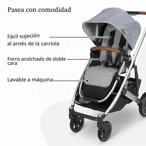 Vista 3 de UPPAbaby - Forro reversible para asiento, resistente al agua y cómodo, Alice