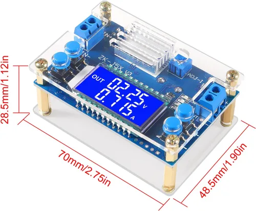 Vista 5 de Convertidor Buck de 6.5V-36V 24V a 1.2V-32V 3.3V 5V 9V 12V Volt DC-DC ajustable reductor de voltaje regulador de voltaje 4.5A 75W CC CV módulo