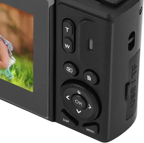 Vista 7 de Cámara digital de 64 MP, pantalla de 3 pulgadas, cámara digital compacta retro de video 4K, zoom digital 18X, cámara de vlogging recargable