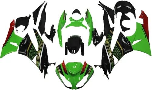 Vista 23 de US STOCK - Carenado negro brillante apto para 2009-2012 ZX6R 636 ZX-6R inyección ABS plásticos posventa carrocería 2010 2011 09 10 11 12