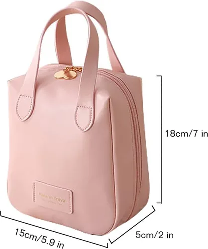 Vista 7 de Bolsa de maquillaje premium, organizador de bolsa de maquillaje, bolsa de maquillaje de cuero, bolsa de aseo de viaje colgante, bolsas de aseo