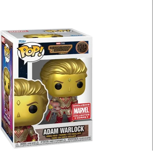 Vista 2 de Pop! Guardianes de la Galaxia Vol. 3 Marvel Collector Corps Exclusivo Adam Warlock #1214 con estuche acrílico gratis