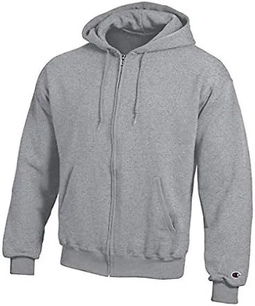 Vista 2 de Champion Capucha con cremallera completa de forro polar de doble acción seca para hombre, Acero ligero