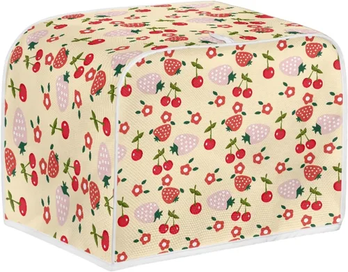 Vista 25 de Coldinair Cubierta para tostadora de dos rebanadas con estampado de aguacate, cubierta de electrodomésticos pequeños con diseño de frutas