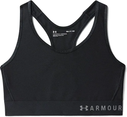 Vista 3 de Under Armour Amour - Sujetador medio con agujero de cerradura, color verde limaazul marino medianoche