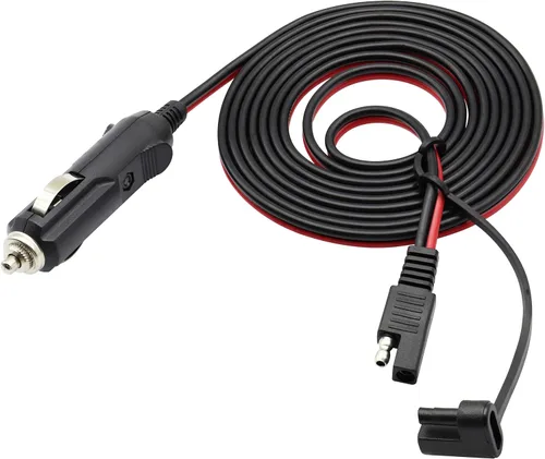 Vista 8 de Cable de cargador para encendedor de cigarrillos SAE, 16 AWG 12 V, enchufe macho a SAE de 2 pines, conector de desconexión rápida, adaptador