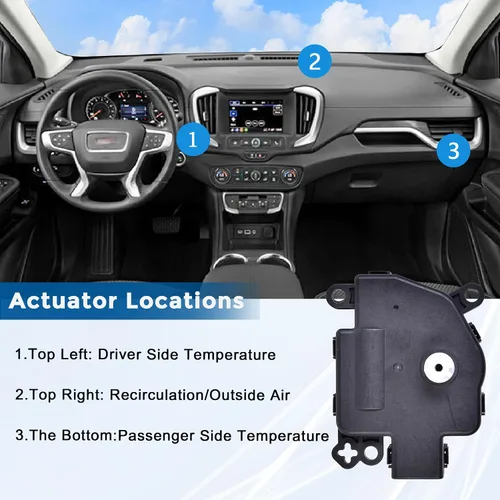Vista 7 de 604-029 Actuador de puerta de aire HVAC, palancas de puerta mezcladora del calentador Compatible con Chrysler 200 Dodge Durango Journey Jeep Compass