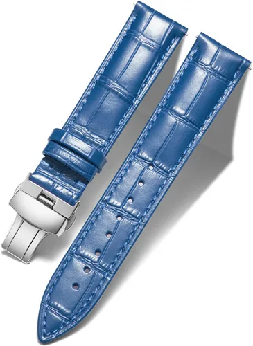 Vista 17 de BINLUN Leather Watch Strap, Quick Release Genuine Leather Replacement Watch Band with Butterfly Deployment Buckle for Men and Women, 12mm-24mm
