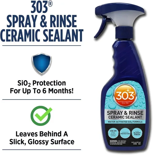 Vista 2 de 303 Products Sellador de cerámica en aerosol y enjuague, revestimiento cerámico rápido, fórmula SiO2 activada por agua, 6 meses de protección