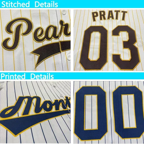 Vista 3 de Camiseta de béisbol personalizada con diseño de rayas cosidasnúmeros de nombre impresos, camisetas deportivas personalizadas para hombres, jóvenes