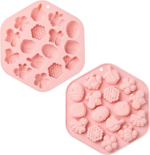 Vista 8 de 2 moldes de silicona en forma de caracol de 4 cavidades para chocolate para decoración de pasteles, gelatina, cubitos de hielo, golosinas